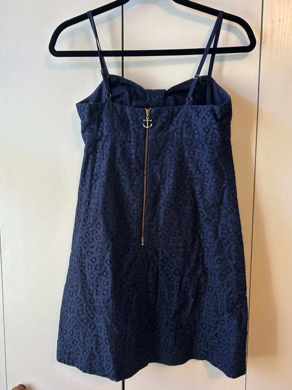 Lilly Pulitzer Karina Navy Lace Mini Dress 0 - Picture 3 of 4